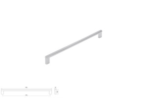 Uchwyt meblowy SIRO 2571-336ZN1 chrom połysk