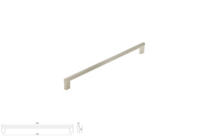 Uchwyt meblowy SIRO 2571-336ZN21 efekt stali nierdzewnej