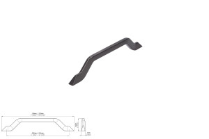 Uchwyt meblowy SIRO 2471-186ZN16 antracyt błyszczący