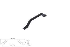 Uchwyt meblowy SIRO 2471-186PB12 czarny matowy