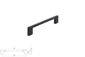 Uchwyt SIRO 2496-180PB12 czarny mat