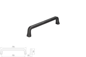 Uchwyt meblowy SIRO 2525-139ZN78 efekt młotkowanego żelaza