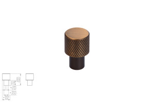 Uchwyt meblowy SIRO 2464-16ZN79 stary mosiądz szczotkowany
