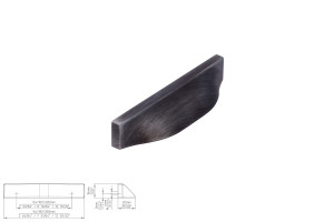 Uchwyt meblowy SIRO 2447-94ZN75 efekt szczotkowanego żelaza