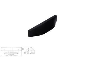 Uchwyt meblowy SIRO 2447-94PB12 czarny matowy