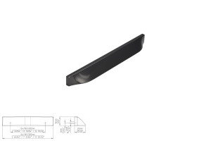 Uchwyt meblowy SIRO 2447-190ZN16 antracyt błyszczący