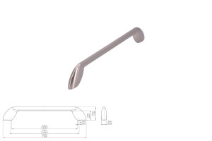 Uchwyt meblowy SIRO 2392-192ZN21 efekt stali nierdzewnej