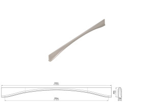 uchwyt meblowy SIRO 2340-340ZN27 efekt stali szlachetnej