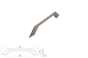 Uchwyt meblowy SIRO 2267-211ZN21 efekt stali nierdzewnej