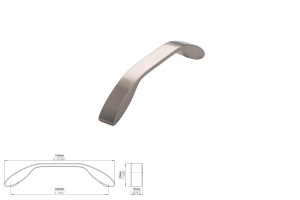 Uchwyt meblowy SIRO 2266-145ZN21 efekt stali nierdzewnej