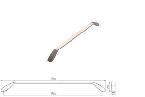 Uchwyt meblowy SIRO 2266-337ZN21 efekt stali nierdzewnej