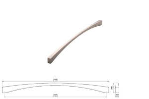 Uchwyt meblowy SIRO 2198-333ZN21 efekt stali nierdzewnej