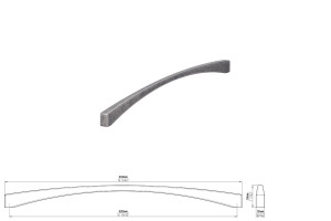Uchwyt meblowy SIRO 2198-333ZN63 efekt starego żelaza