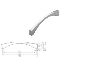 Uchwyt meblowy SIRO 2198-173ZN1 chrom połysk