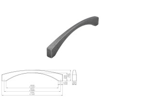 Uchwyt meblowy SIRO 2198-173ZN63 efekt starego żelaza