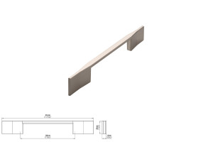 Uchwyt meblowy SIRO 2197-214ZN21 efekt stali nierdzewnej