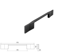 Uchwyt meblowy SIRO 2197-214ZN75 efekt szczotkowanego żelaza