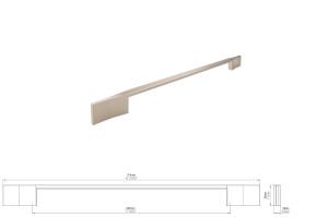 Uchwyt meblowy SIRO 2197-374ZN21 efekt stali nierdzewnej