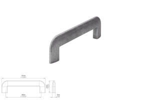 Uchwyt meblowy SIRO 2182-118ZN63 efekt starego żelaza