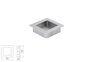 Uchwyt meblowy SIRO 2152-46PB21 efekt aluminium (uchwyt wpuszczany)