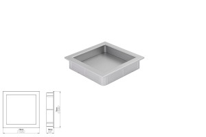 Uchwyt meblowy SIRO 2152-76PB21 efekt aluminium (uchwyt wpuszczany)