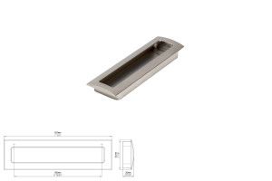 Uchwyt meblowy SIRO 2042-197ZN21 efekt stali nierdzewnej (uchwyt wpuszczany)