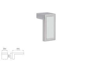 Uchwyt meblowy SIRO 2013-39ZN1ZN61 chrom połysk, biały