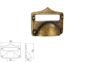 Uchwyt meblowy SIRO 1682-83ZN10 stary mosiądz
