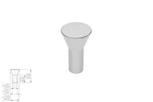 Uchwyt meblowy gałka SIRO 1581-16PB21 efekt aluminium