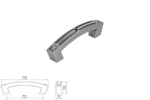 Uchwyt meblowy SIRO 1536-122ZN29 stare srebro