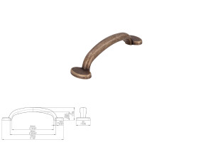 Uchwyt meblowy SIRO 1534-130ZN10 stary mosiądz