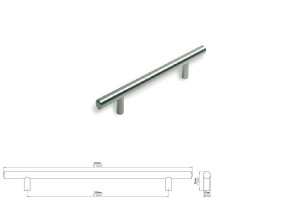 Uchwyt meblowy SIRO 885-320ZN2 chrom matowy, aluminium