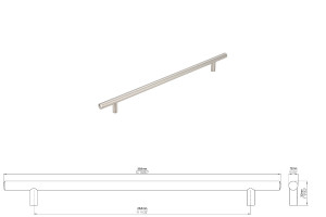 Uchwyt meblowy SIRO 885-368ZN21 efekt stali nierdzewnej