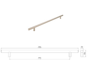 Uchwyt meblowy SIRO 885-368ZN4 nikiel matowy, satyna