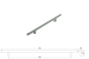 Uchwyt meblowy SIRO 885-416ZN2 chrom matowy, aluminium