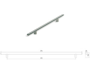Uchwyt meblowy SIRO 885-512ZN2 chrom matowy, aluminium