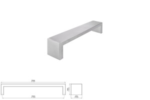 Uchwyt meblowy SIRO 1739-234N1 stal nierdzewna szczotkowana