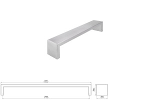 Uchwyt meblowy SIRO 1739-330N1 stal nierdzewna szczotkowana