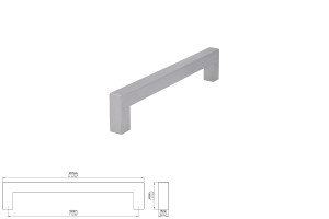 Uchwyt meblowy SIRO 1585-207N1 stal nierdzewna szczotkowana