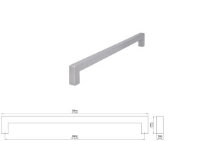 Uchwyt meblowy SIRO 1585-335N1 stal nierdzewna szczotkowana
