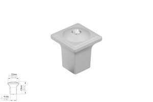 Gałka meblowa SIRO 2040-20PB21J3 efekt aluminium/SWAROVSKI
