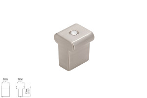 Gałka meblowa SIRO 2036-16ZN21J3 efekt stali nierdzewnej/SWAROVSKI