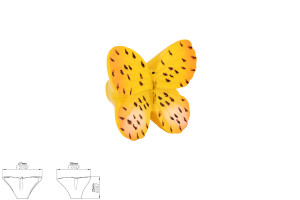 Uchwyt meblowy SIRO H043-40A9 multikolor/motyl
