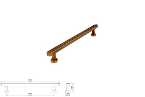 Uchwyt meblowy SIRO 2587-198ZN79 stary mosiądz szczotkowany
