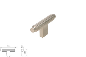 Gałka meblowa SIRO 2594-70ZN21 efekt stali nierdzewnej
