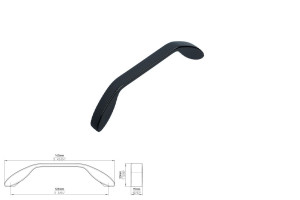 Uchwyt meblowy SIRO 2266-145PB12 czarny matowy