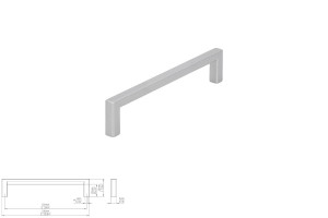 Uchwyt meblowy SIRO 2108-136PB21 efekt aluminium