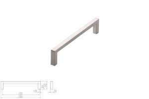 Uchwyt meblowy SIRO 2108-136ZN21 efekt stali nierdzewnej