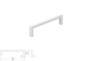 Uchwyt meblowy SIRO 2108-136PB32C biały matowy lakierowany