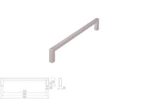 Uchwyt meblowy SIRO 2108-168ZN21 efekt stali nierdzewnej